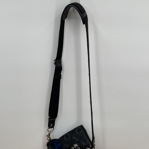 Coach Womens Signature Collection Adjustable Strap Sling Bag Crossbody & Wallet - Picture 3 of 11